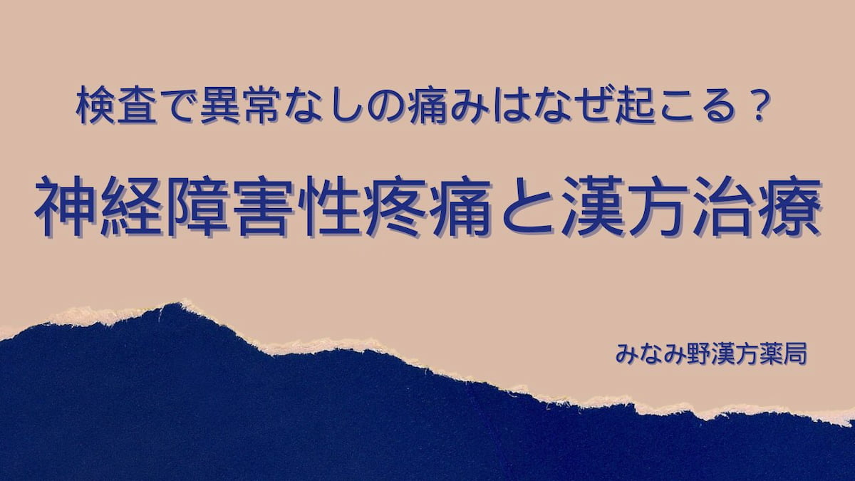 神経障害性疼痛の漢方治療